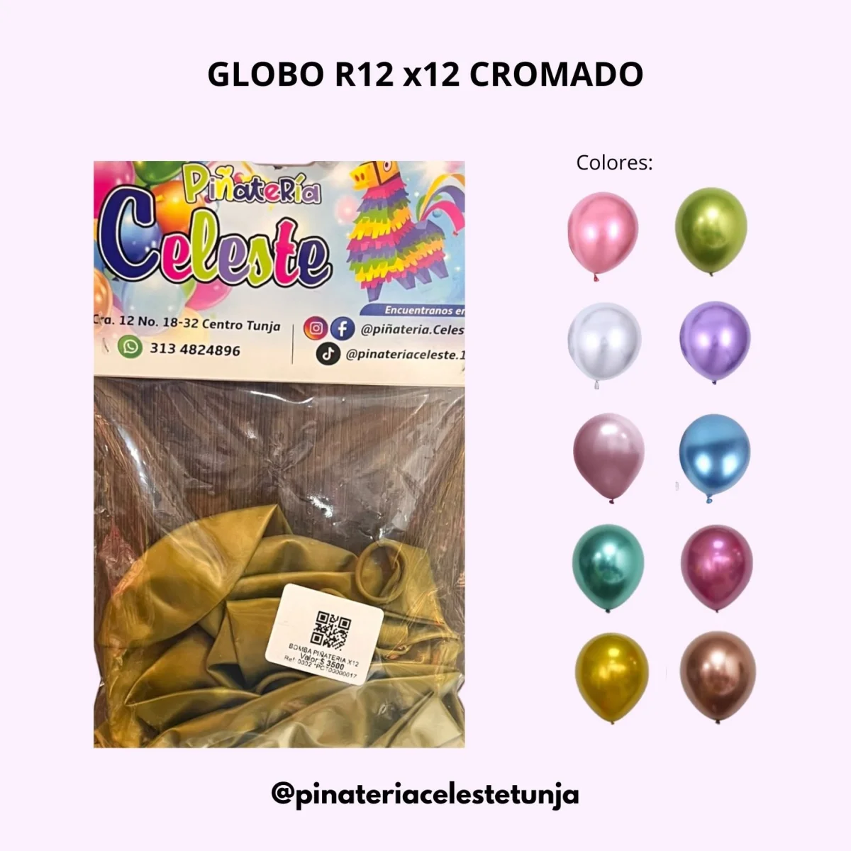 Globo R12 ×12und cromado