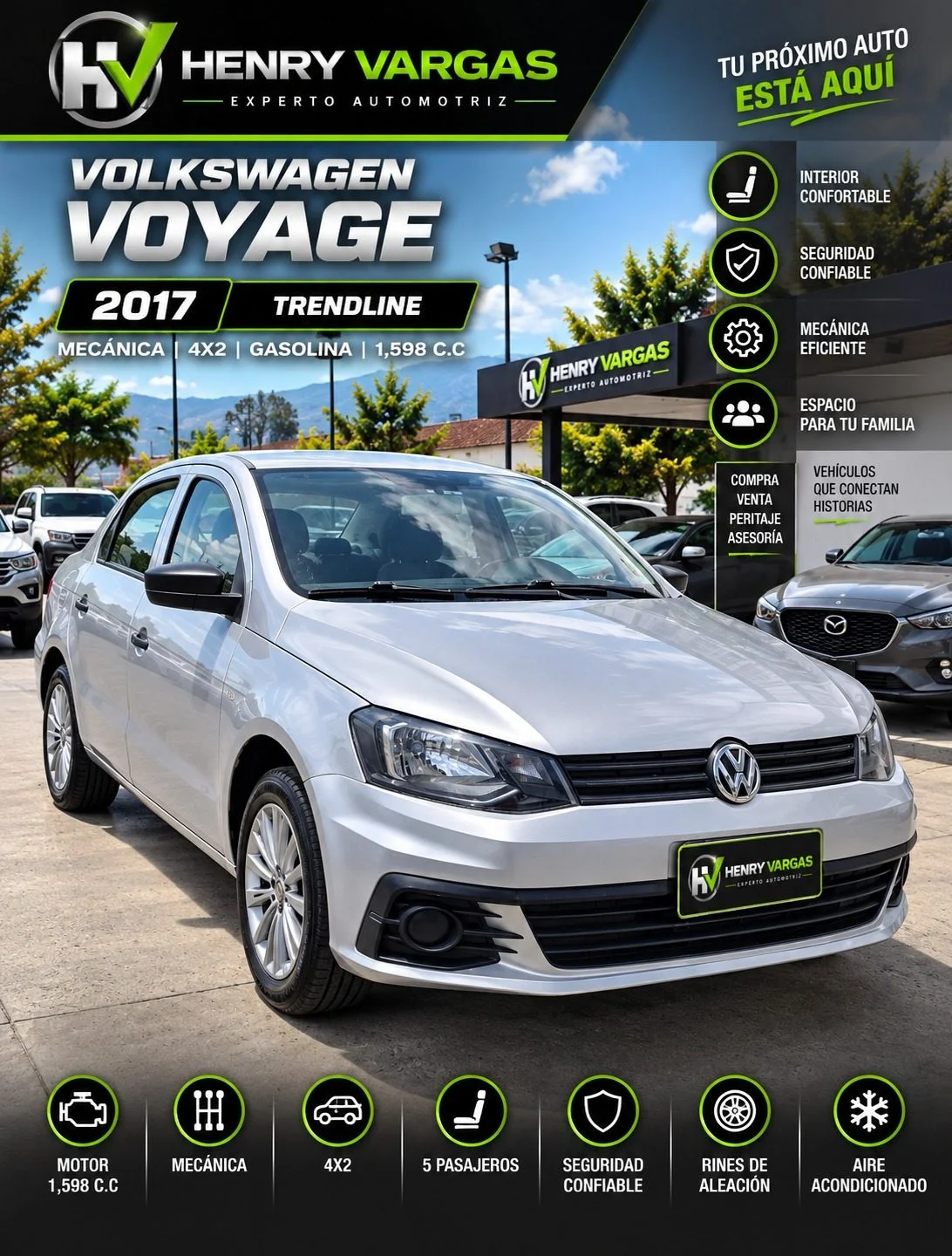 VOLKSWAGEN VOYAGE TRENDLINE 2017 | 1.6 MECÁNICO