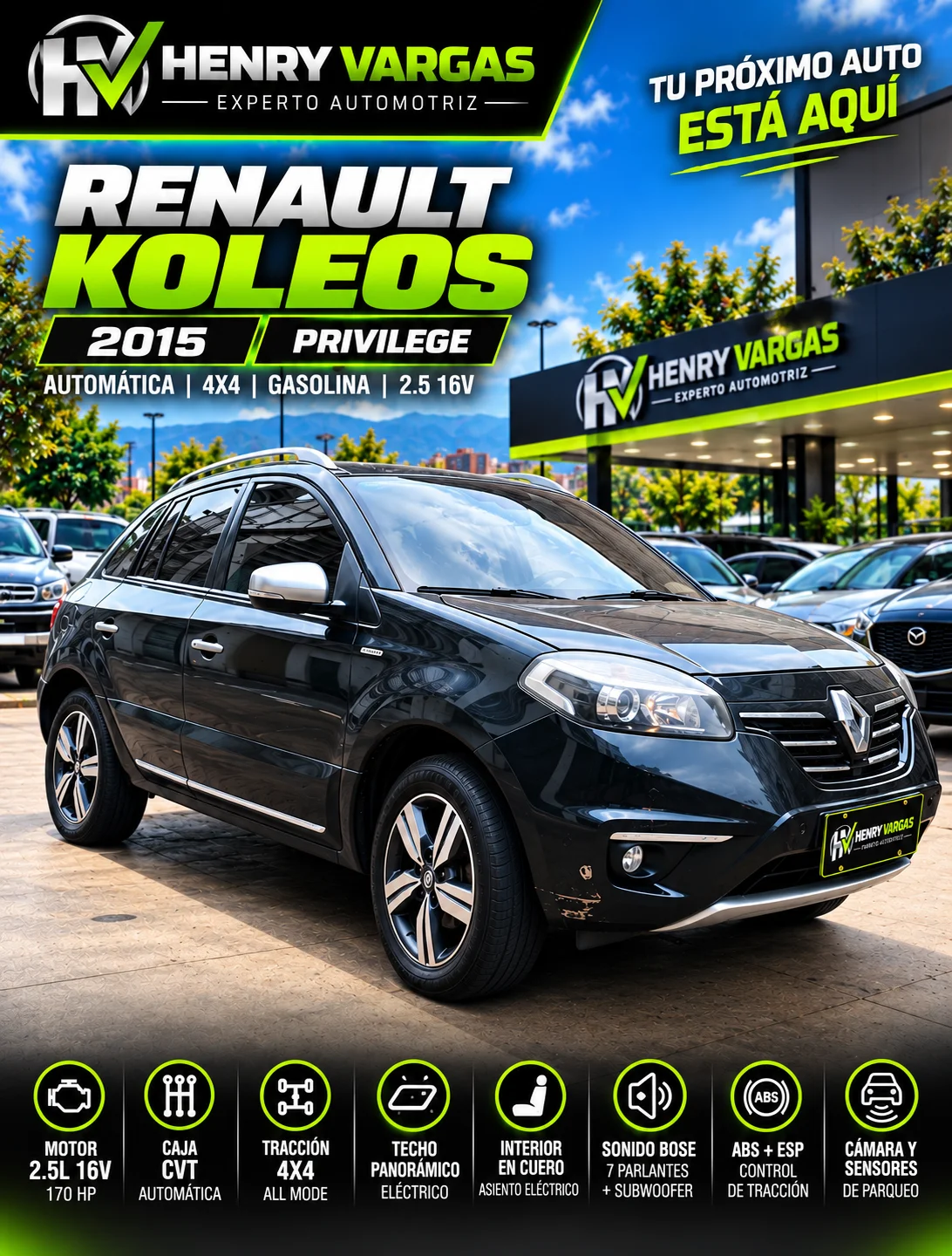 🚘 ¡RENAULT KOLEOS PRIVILEGE 2015 4×4! 🔥