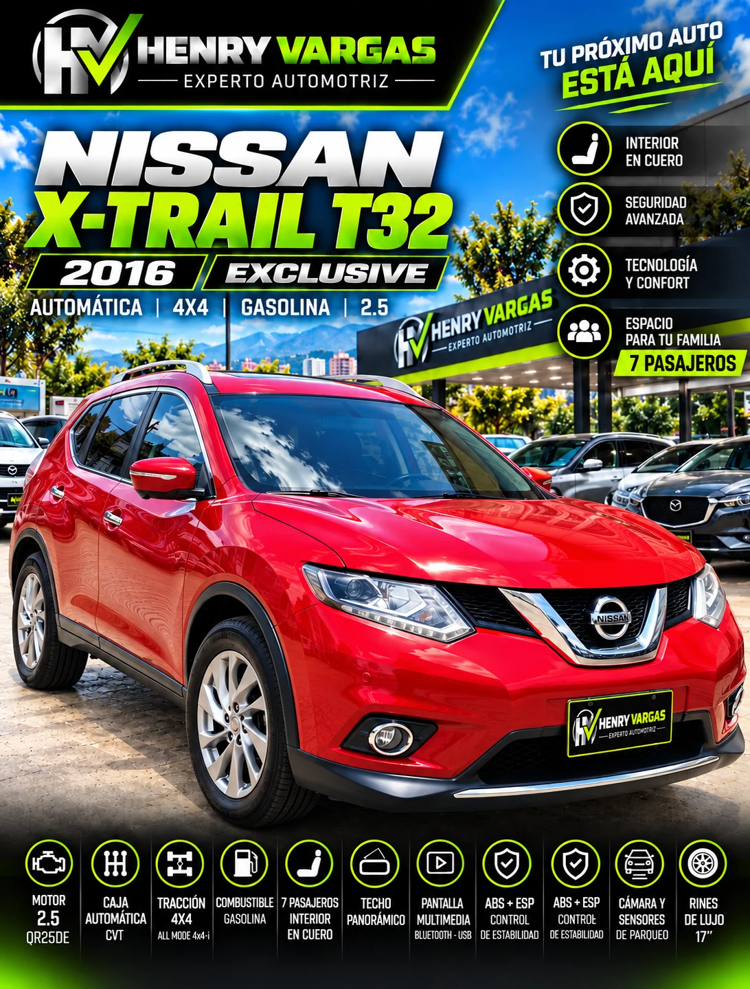 🚘🔥 ¡NISSAN X-TRAIL T32 MODELO 2016! 🔥🚘